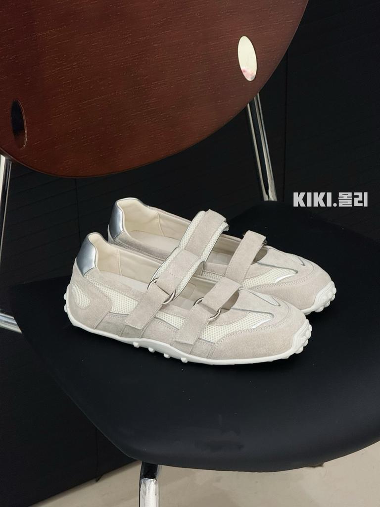 Inner height increase Velcro locomotive shoes spring and summer new thick-soled sports wind soft-soled shallow mouth breathable casual shoes women