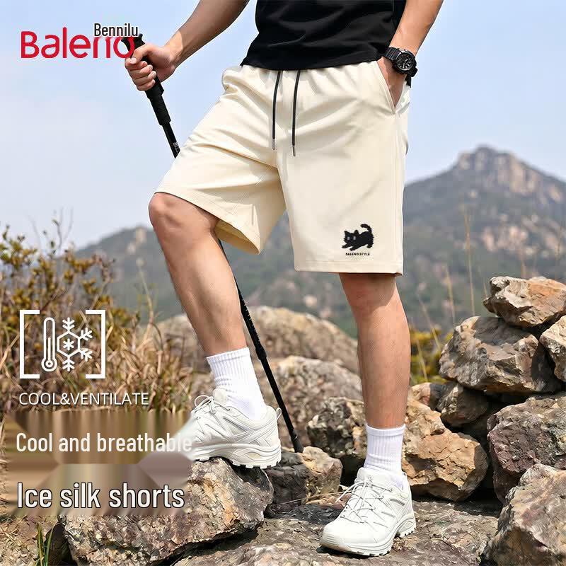 Baleno Men s Ice Silk Cooling Quick-Dry Straight-Leg Shorts 4XL