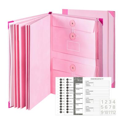 Porte-sacoche avec étiquettes et autocollants Sac de rangement multi-couches pour documents Organisateur de documents résistant à la déchirure Bureau