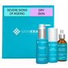 Regim anti-îmbătrânire SkinKraft pentru piele uscată - Peptide, Resveratrol, Acid Ferulic și Ceramide - Rutină de îngrijire a pielii în 3 pași pentru semne severe de îmbătrânire cu