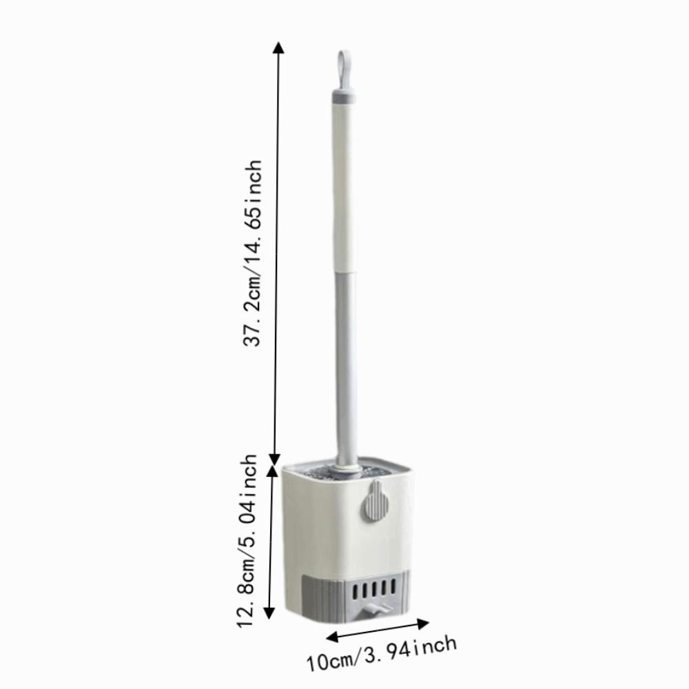 Durable Bristles Long Handle WC Brush Built-in draining tray Bathroom Cleaning Tool Shower Area