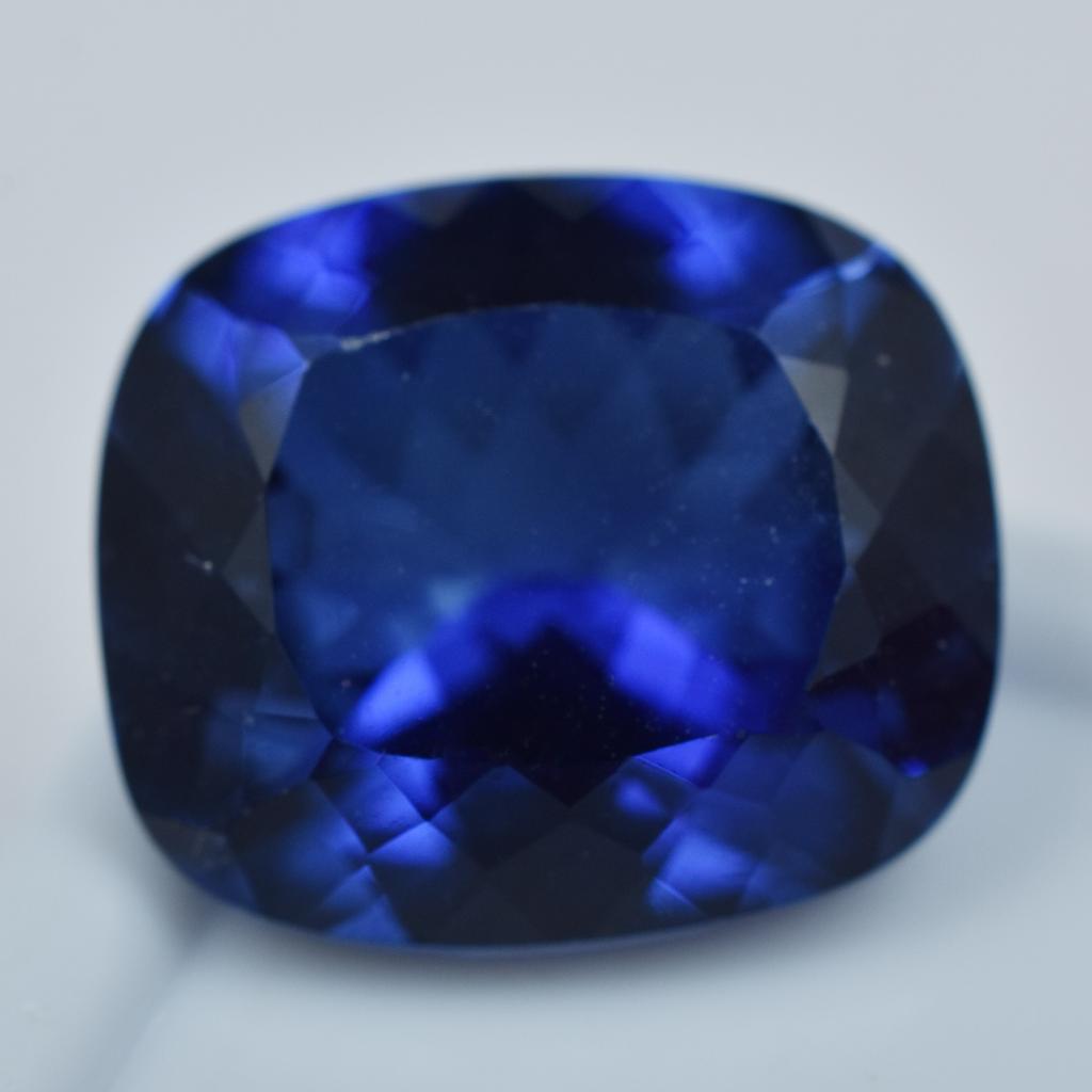 Natural Blue Tanzanite Loose Gemstone 12.50 Ct Cushion Cut for Jewelry Making and Gem Collections