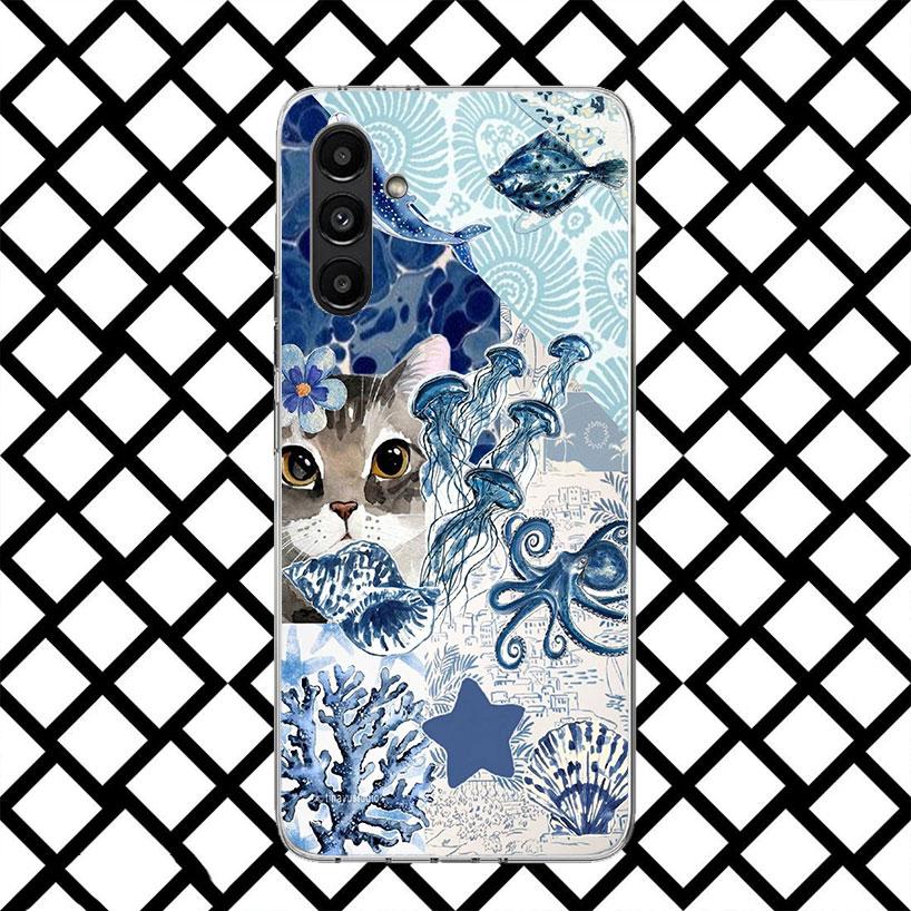Ozean Seestern Meeresschildkröte Hai Handyhülle für Samsung Galaxy A17 A37 A57 A16 A26 A36 A56 A15 A25 A35 A55 A14 A24 A34 A54 A13 A2