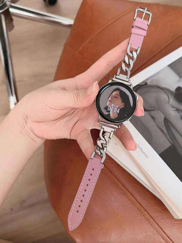 Denim & Leather Spliced Strap for Huawei GT6, GT5 Pro, GT4 & Xiaomi 89