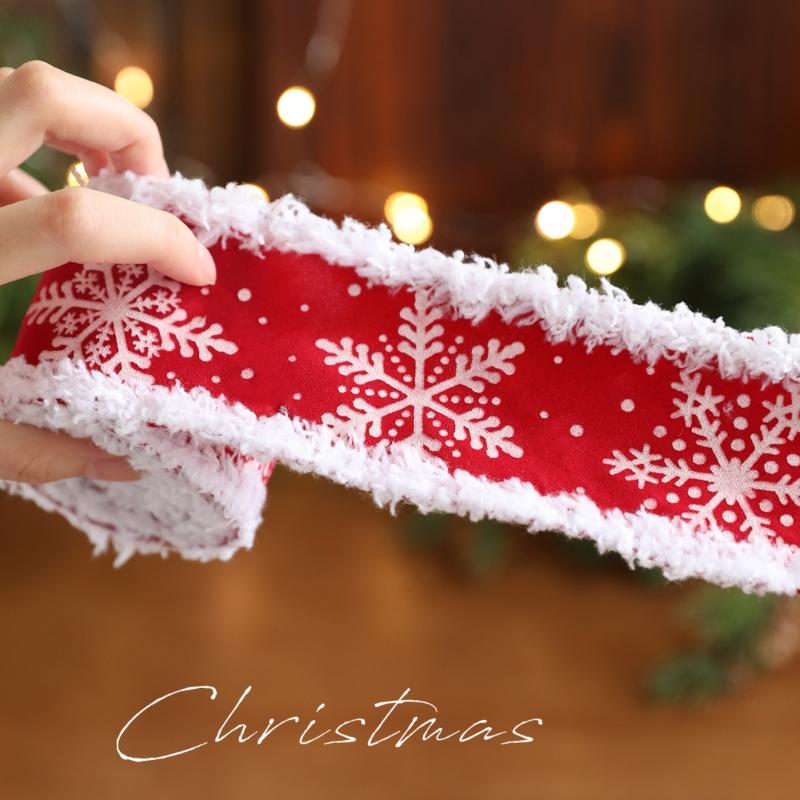 2M Christmas Ribbon Red Pink Series Ribbons For Xmas Decoration Diy Craft Supplies Gift Decoration Box Packaging Ribbon