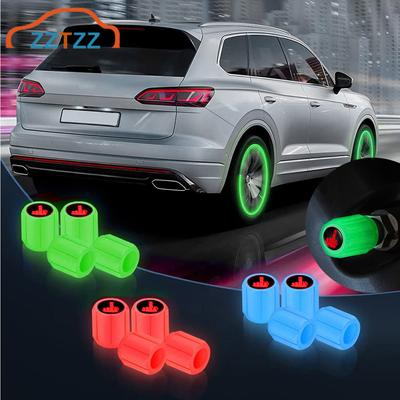 Fluorescent Tire Valve Stem Caps, Luminous Auto Wheel Air Valve Cap,Universal Decoration Accessories for Car/Bike/Motorcycles