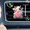 2D Flat Cow Car Vent Clip Decorative Diffuser (fragrance Not Included), Car Interior Decoration, Aromatherapy Clip, Ideal for Holiday Gifts