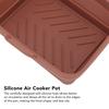 2 Pcs Silicone   Cooker Pot with Handle Rectangular Fryer Liner Tray Replacement for Kitchen Cooking Accessories