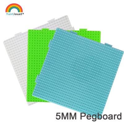 Yantjouet 5mm Hama Perlen Steckplatte Weiß Grün 29x29 Punkte Transparent Vorlagenplatte Quadratisches Werkzeug DIY Figur Materialplatte Puzzle