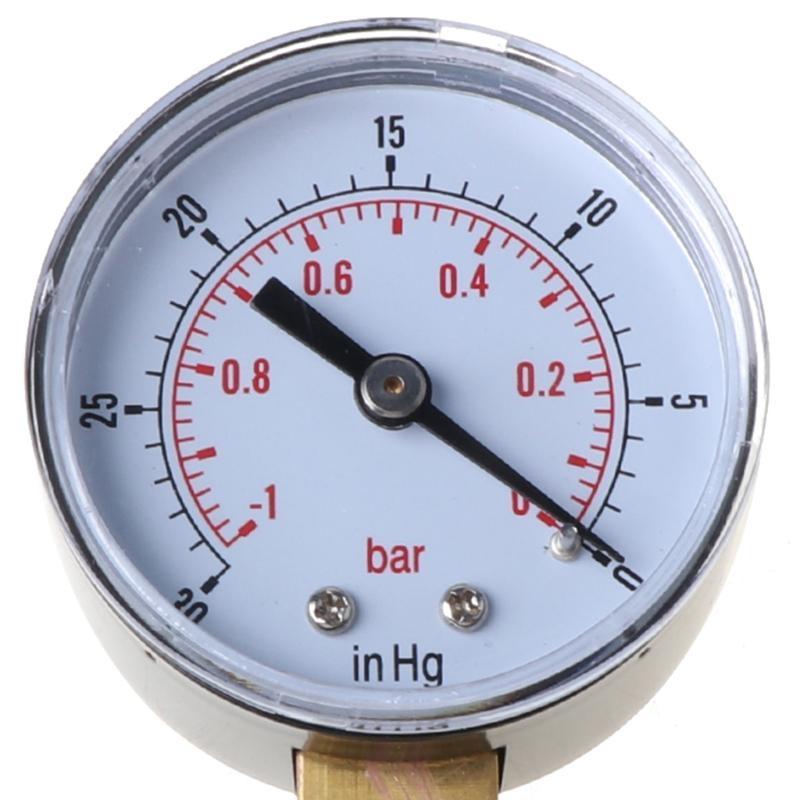 Pressure Gauge 52mm 1/8 BSPT Thread Brass Pressure Meter Air Pressure Gauge Bottom Connection Used for Water Oil Gas