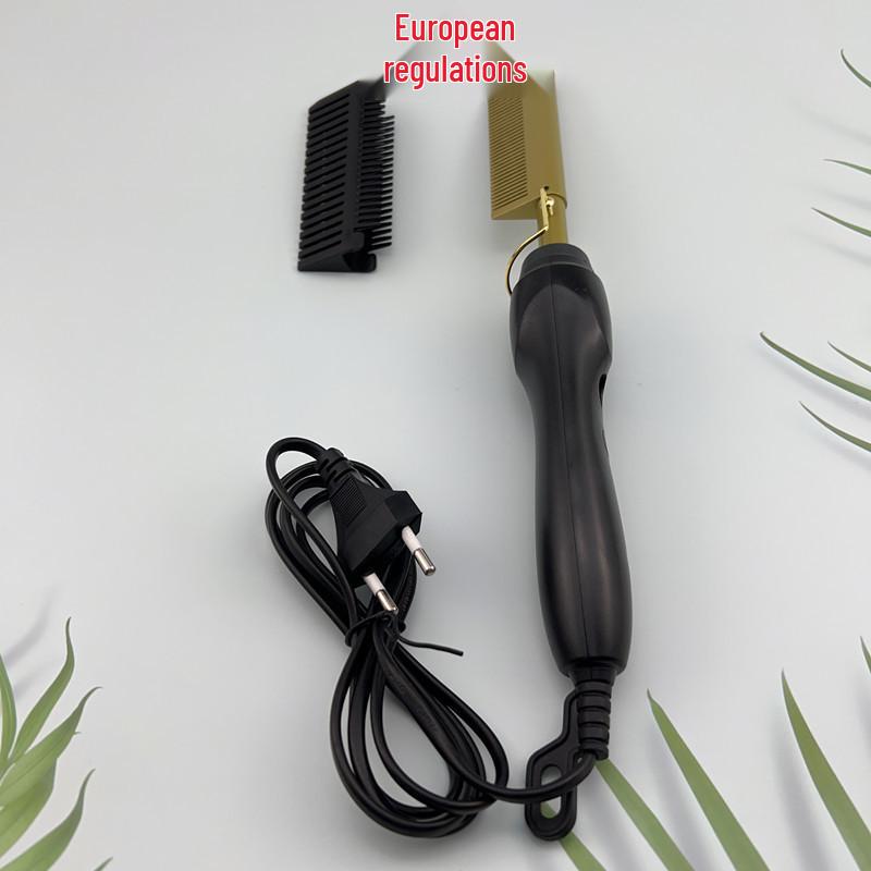

Dual-Use Electric Copper Comb: Wet & Dry Hair Straightener and Curler