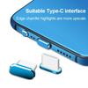 Metal Type C Dust Plugs Cellphone Anti-dust Protectors for Apple IPhone 17 16 15 Pro Max/15 Plus/15 Pro Samsung Dustplug USB C