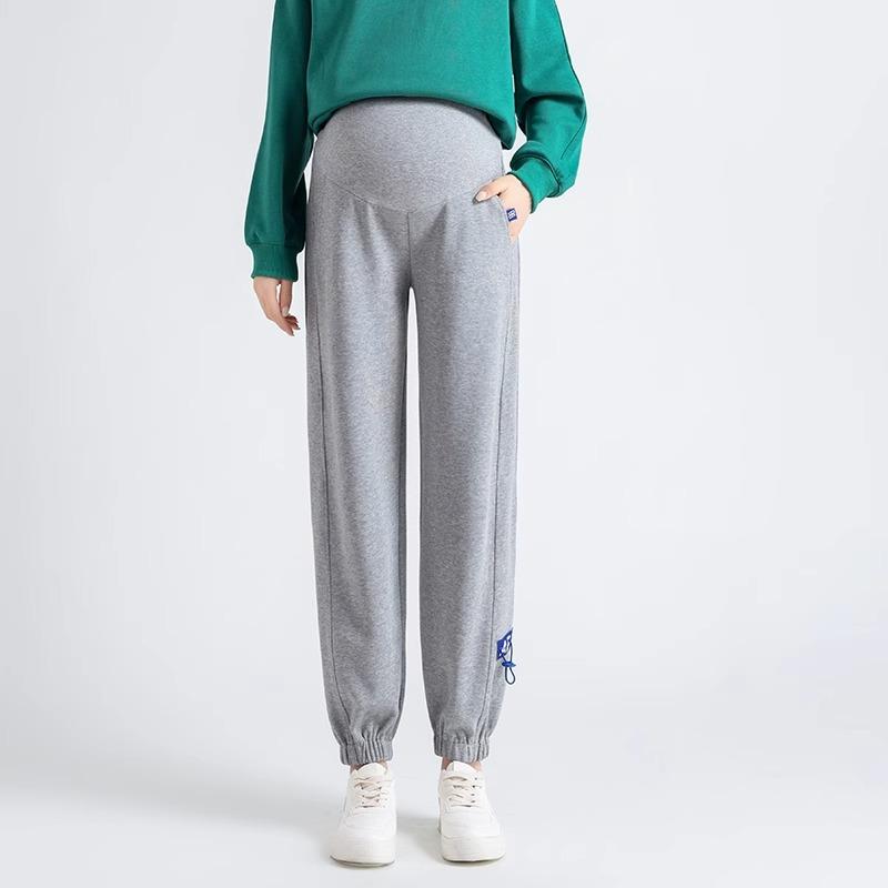 Fleece and Thickened Maternity Pants, Wear New Tied Feet, Autumn and Winter Early Pregnancy Casual Pants
