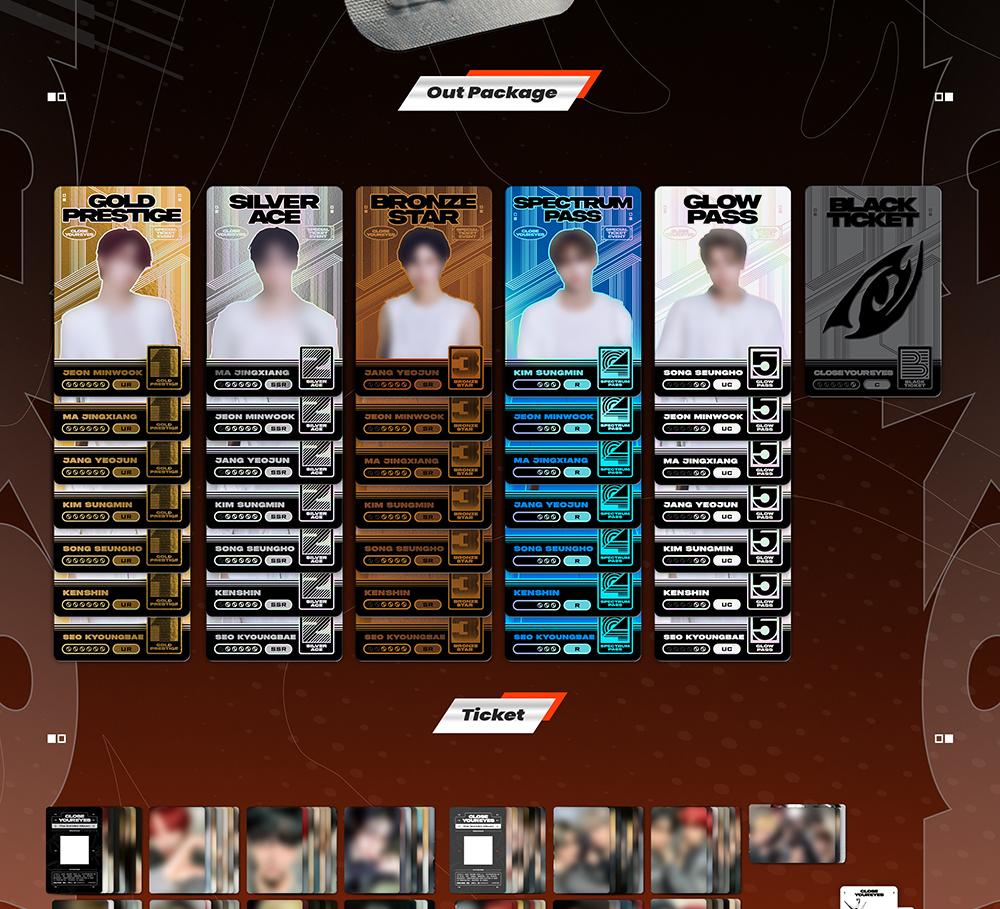 (TICKET Ver.) CLOSE YOUR EYES (CYE) [blackout] 3rd MINI ALBUM