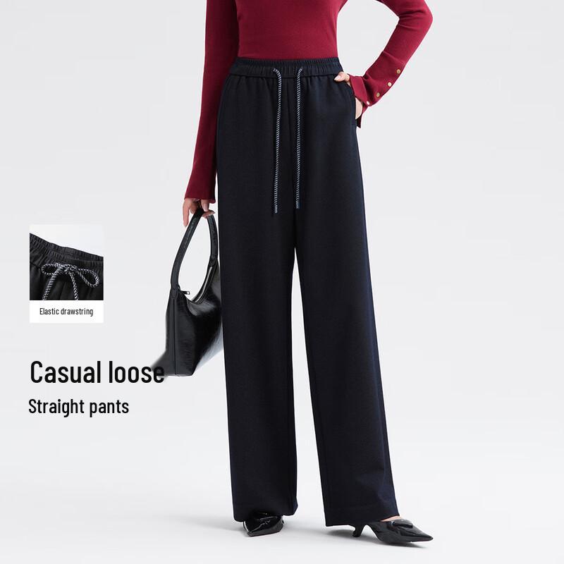 FivePlus Women's Casual Wide-Leg Straight Trousers