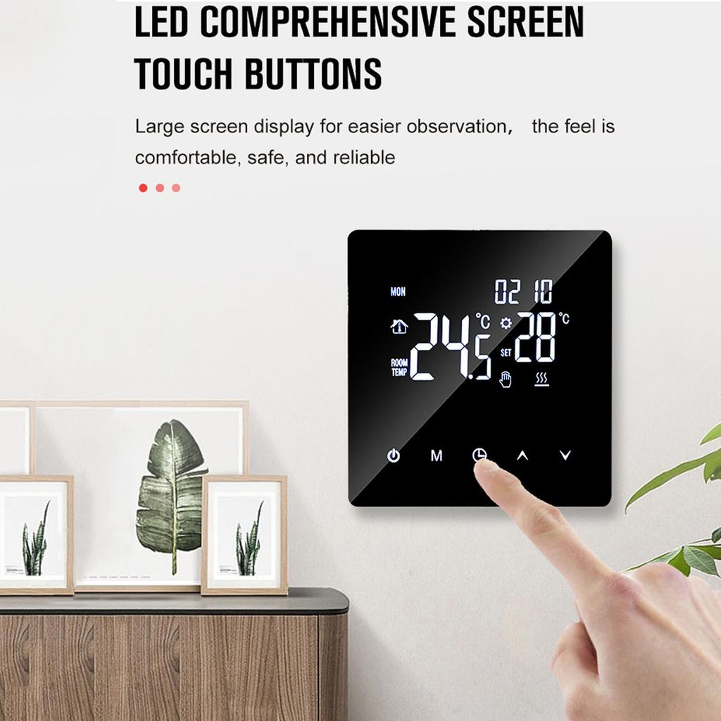 K2M Heating Thermostat Digital Display Thermostat Touch Screen LCD Display Adjustable Temperature Water Floor Heating Gas Boiler Thermostat Home Anti