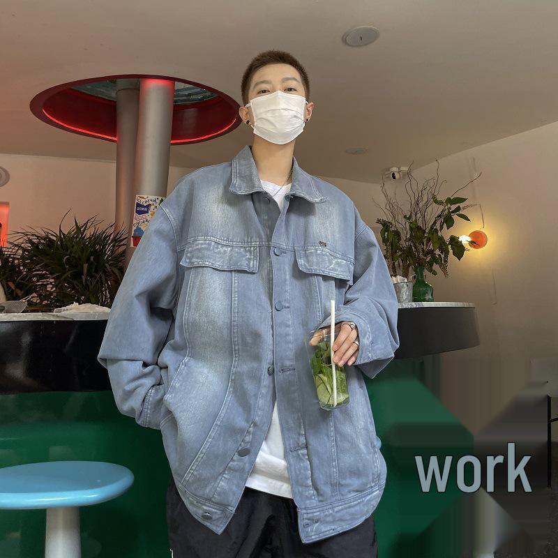 Unisex Vintage gewaschene Jeansjacke - Retro, Trendig und lockere Passform