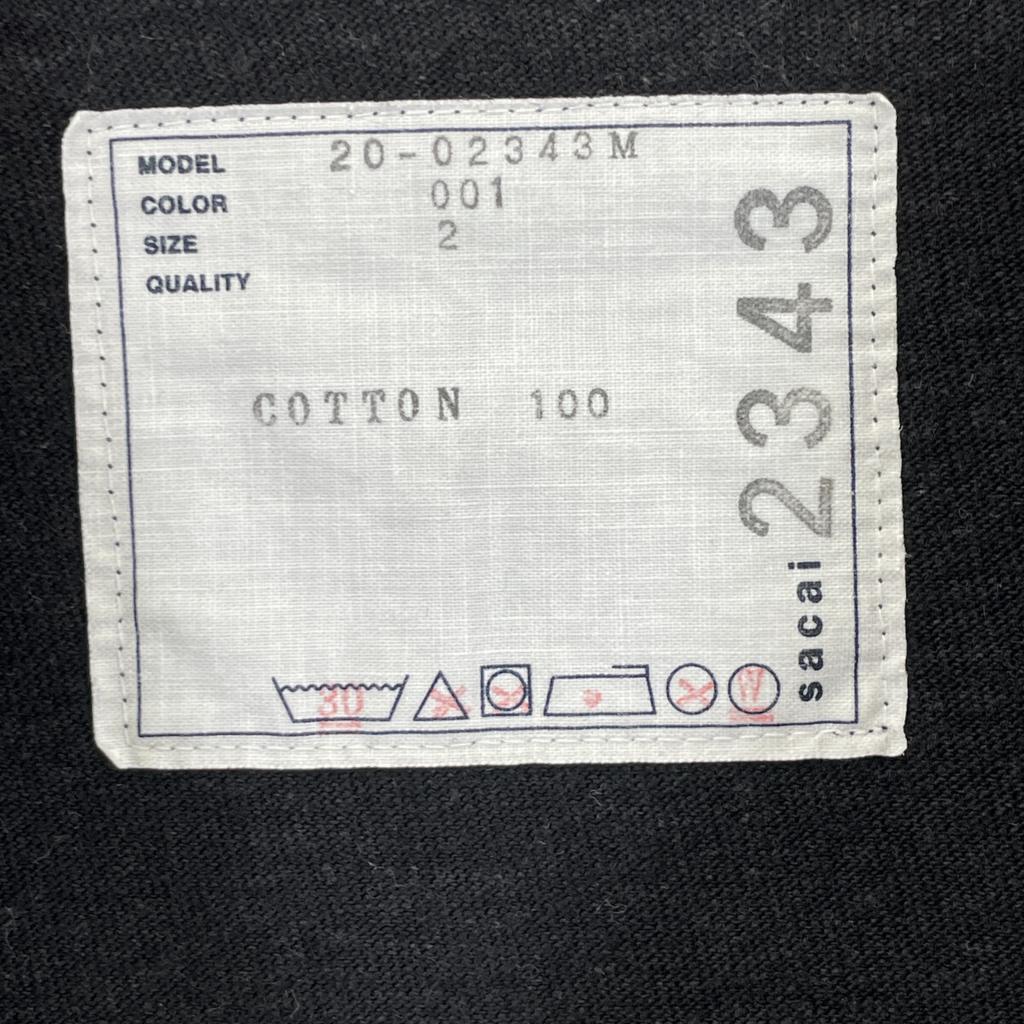 Sacai ×Dr.Woo 20-02343M Black Bandana Print T-shirt Tops 2 blackUsed