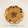 Fashionable Wooden Cup Mat | Petal and Lotus Leaf Shape, Heat-Resistant Table Tea Mat, Perfect for Christmas and Festive Parties