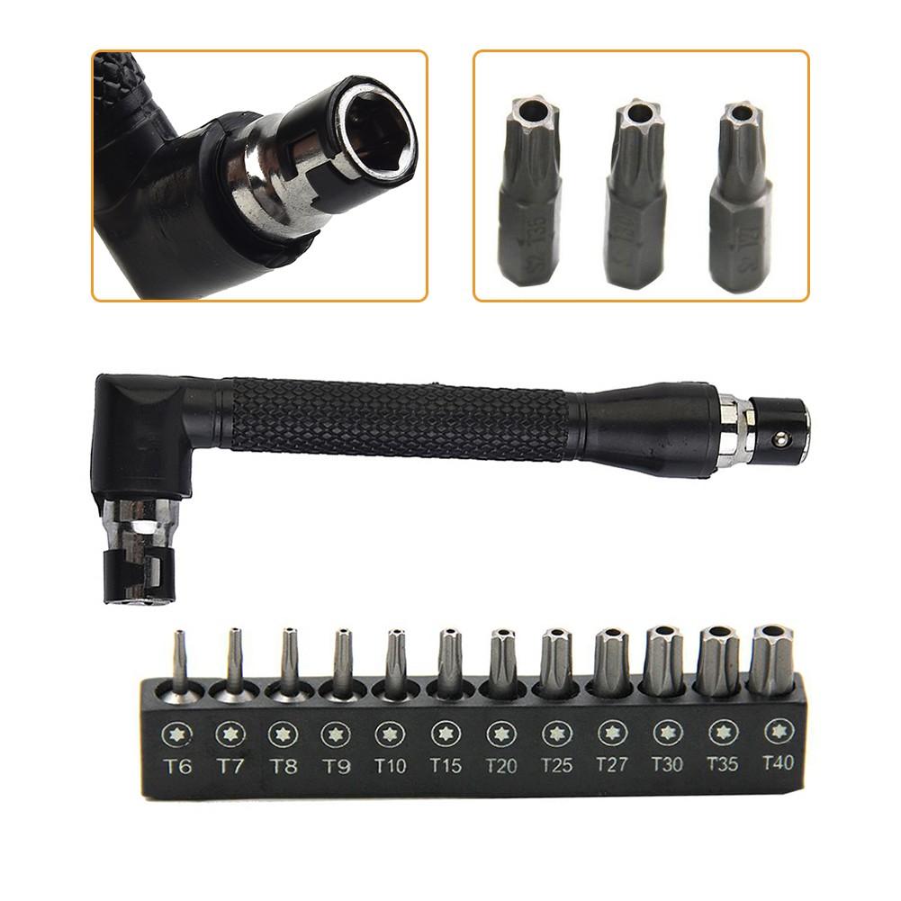 Magnetic Security Bits Right Angle Screwdriver Torx Bits Set High Hardness