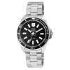 Watch - Q&;Q - Superior - Silver Stainless Steel - Black Dial 44 Mm - Water Resistant 10 ATM
