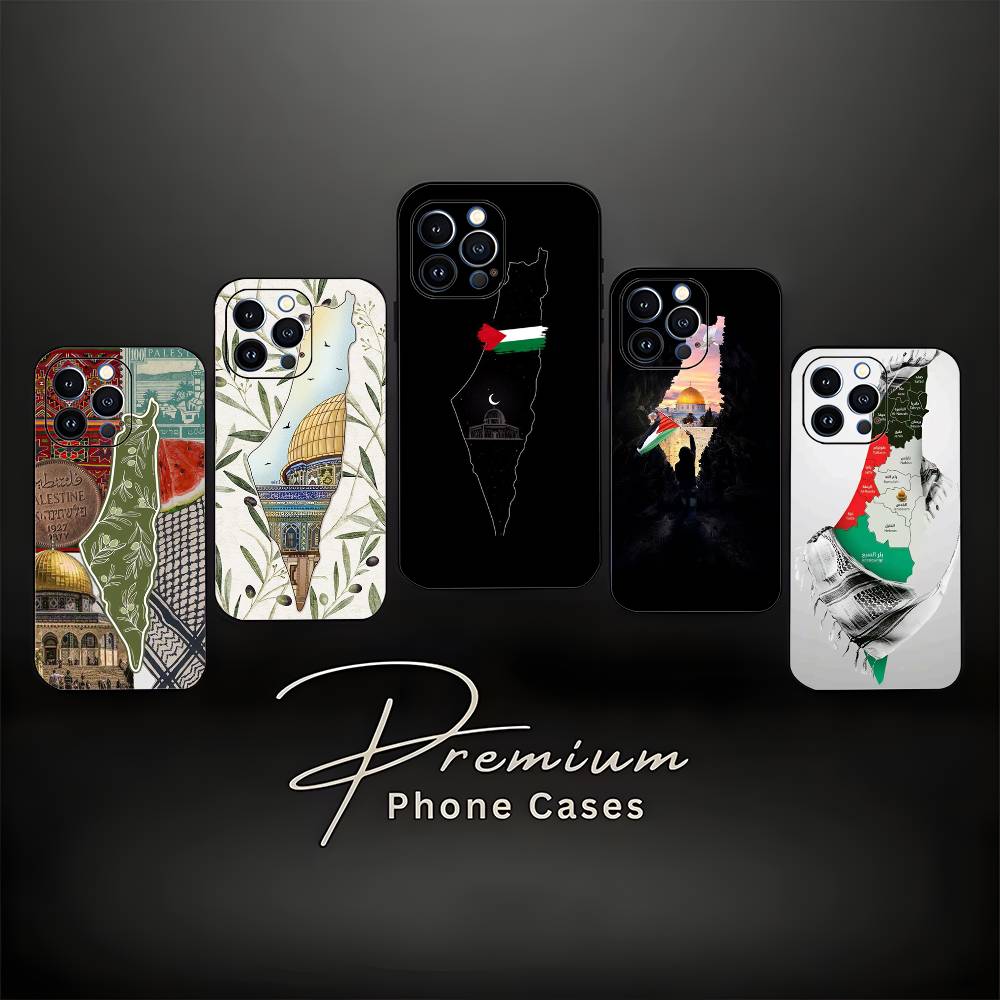 Palästina-Flagge Handyhülle Für iPhone 17,16,15,14,13,12,11 ,Pro Max,XS,X,XR,SE,Mini,8,7,Weiche Silikon Schwarze Hülle