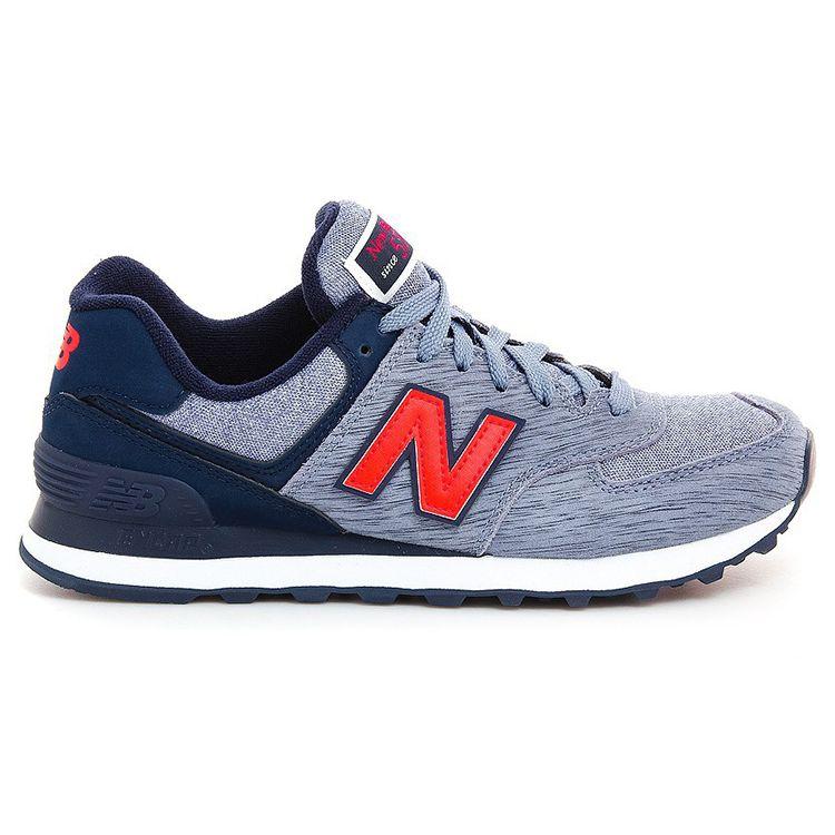 New Balance 574 "Sweatshirt" Women Blue Retro Low Top Casual Running Shoes WL574WTC