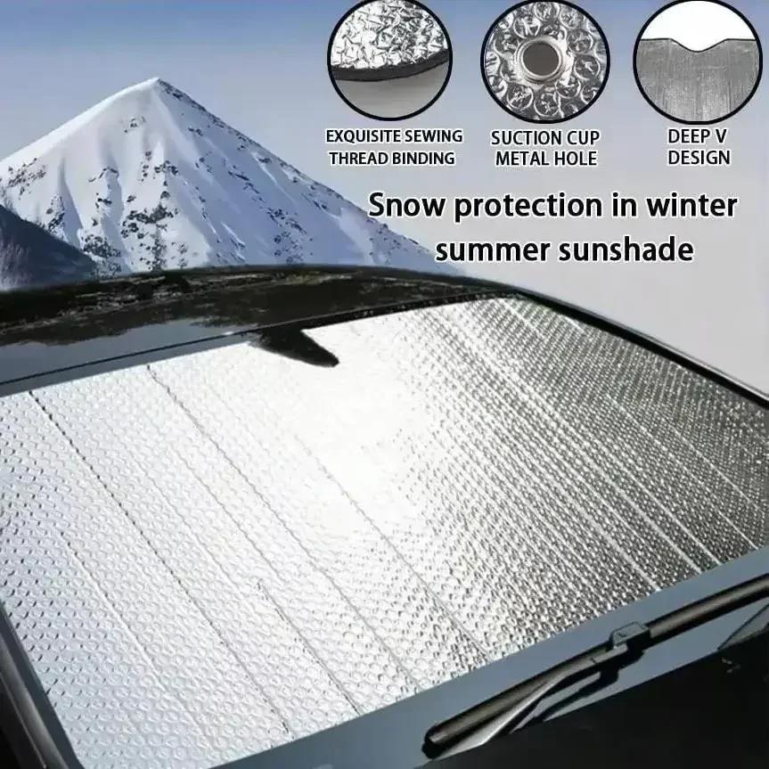 New Car Front Window Sunshade UV Protection Shade Sun Protector Windshield Visor Cover Auto Curtain Sunshade AccessoriesWindshield Sunshades 1