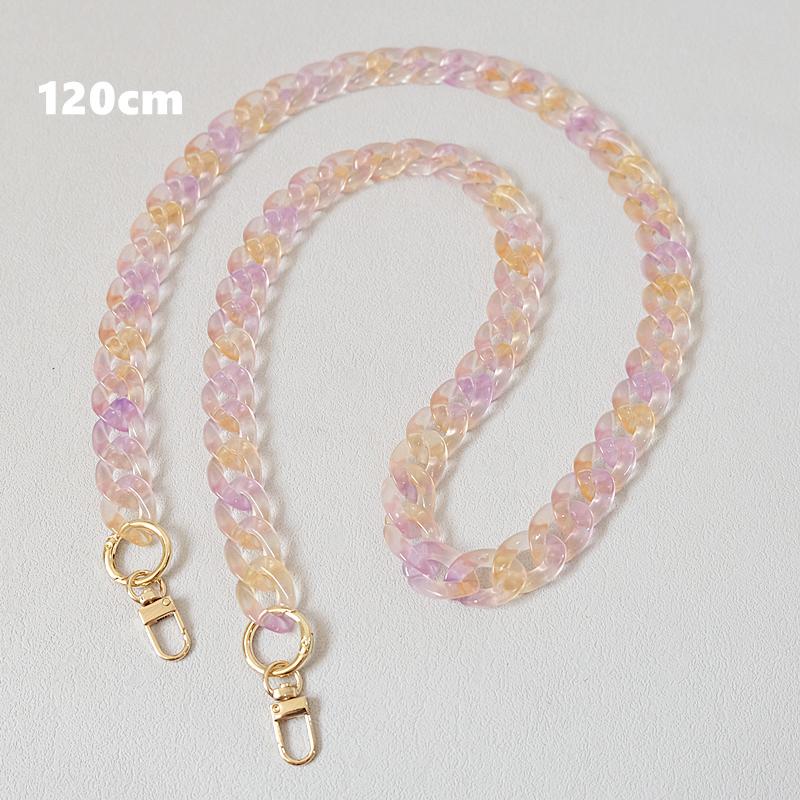 New Woman Bag Accessory Parts Neon Chain Candy Crossbody Resin Luxury Strap Women Hanging Chains Acrylic Shoulder Chain