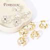 18K Gold Plated Brass Flower Bead Cap Large Star Shape Beads Caps for Beads DIY Beading Jewelry Making Supplies Wholesale