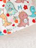 Girls Summer Denim Patchwork Dress Sleeveless Cartoon Bow Cute Outfit for 4-7 Years Old Baby