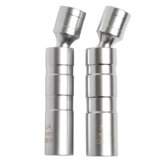 Precision Automotive Socket Tool Universal Magnetic Spark Plugs Sleeve, Thin Wall Joint Durable Steel Wrench 14/16mm Removal Tool, Repair Stopper,