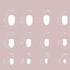 24 Stück Kurze Runde Falsche Nägel Einfache Künstliche Nägel French Tip Aufkleben Nägel Glitzernde Aufdrücknägel für Frauen