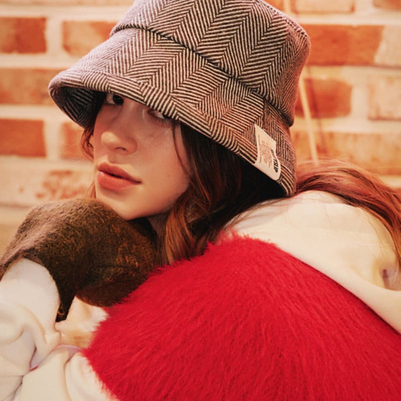 

SLEEPYSLIP [unisex]BD HERRINGBONE GRAY BUCKET HAT free