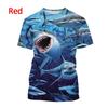 Horror-Haifischmuster T-Shirt Für Männer Beliebtes Tier 3D-Druck T-Shirts Damen Sommer Lässig Mode Oberteile Street Locker T-Shirts