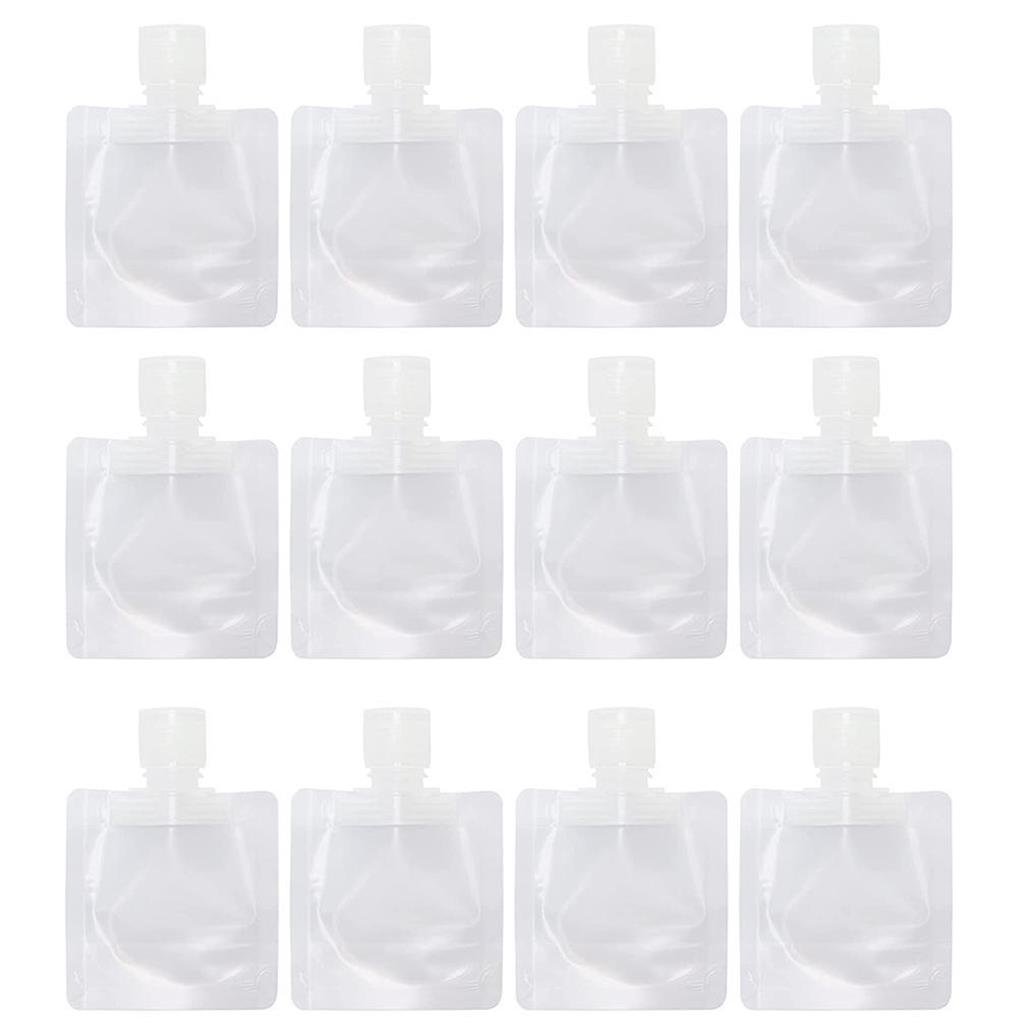 

12 шт. Жидкие пакеты Многоразовые герметичные пакеты-стойки 30/50/100 мл Выдавливающиеся пакеты для суб-упаковки Шампунь type3