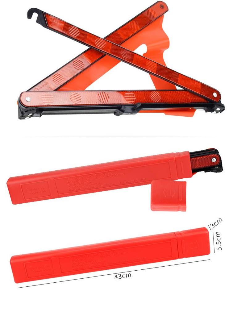 Reflective Folding Traffic Triangle Warning Sign for Car Parking