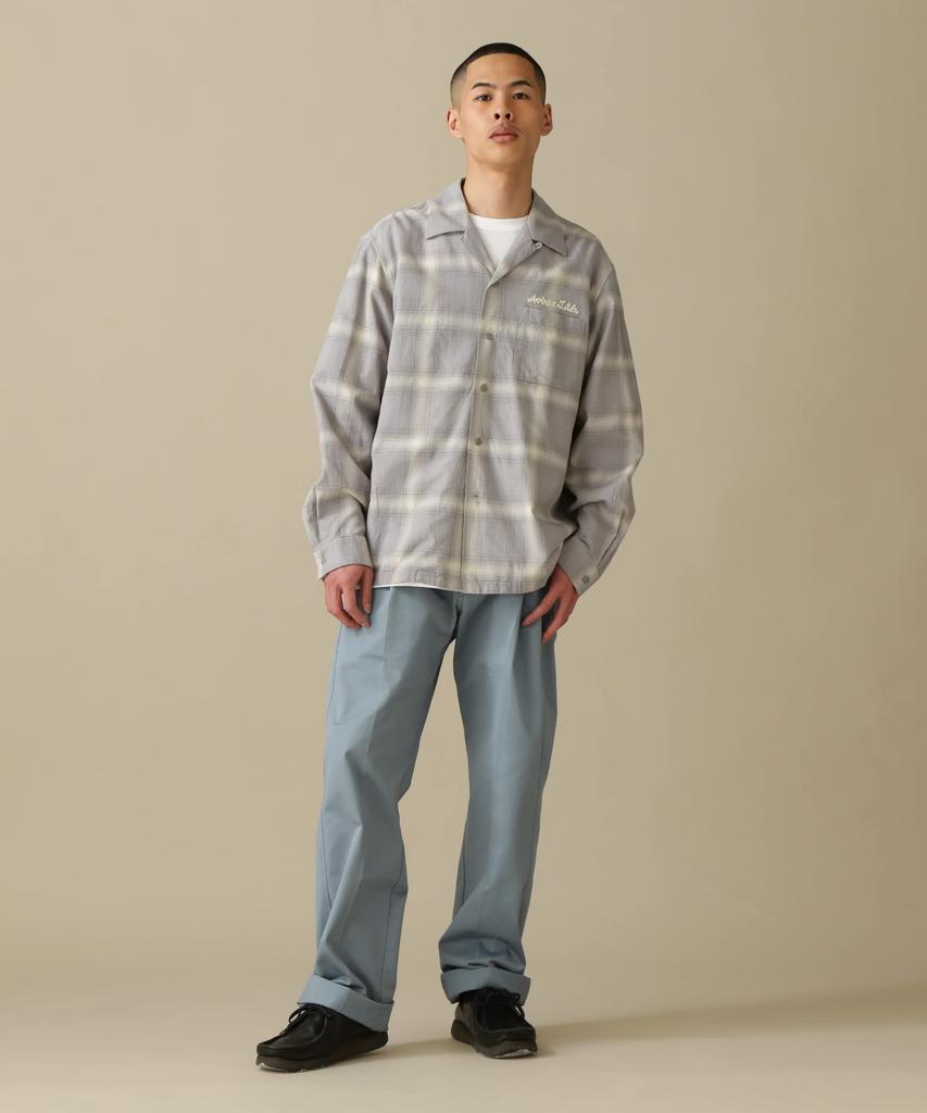 Avirex Long Sleeve Cotton Linen Ombre Size Light Size Size Men's Shirt, XL, Gray, 023, 783-3120014, L/S/C/L, A/DINER.