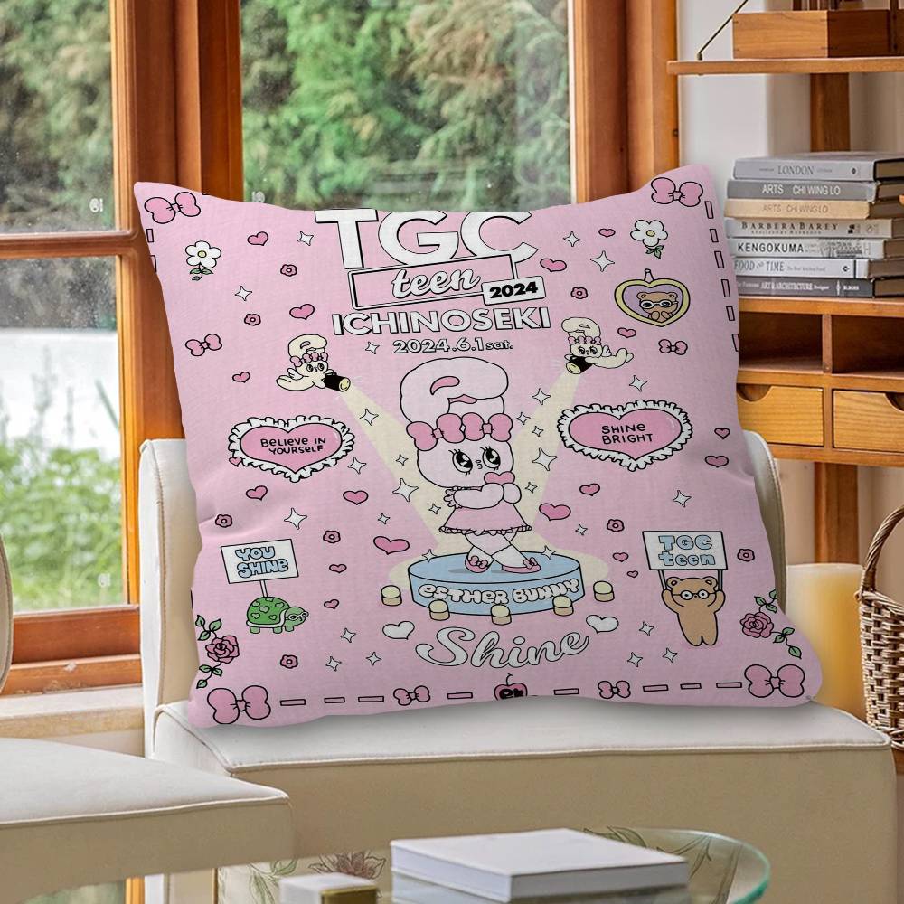 Cute E-Esther B-Bunny pillow cover sofa cushion cover home room decoration children gift