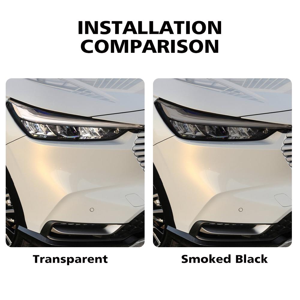 Smoke Black Car Headlight Protective Film for Honda HR-V/Vezel TPU PPF Pre Cut Anti-Scratch Vinyl Wrap Kit High-Gloss Film