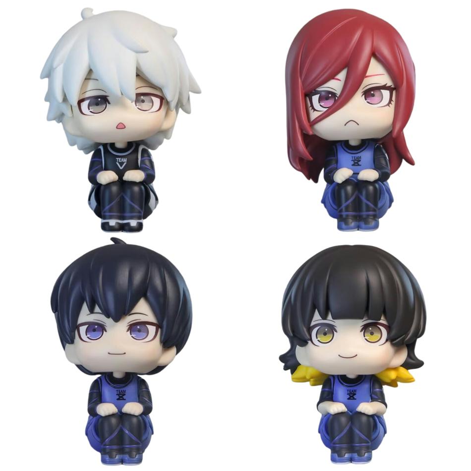 12cm BLUE LOCK Anime Figure Isagi Yoichi Feng Lehui Q Version Action Figure Statue Collection Ornaments PVC Model DOLL Gift Toys