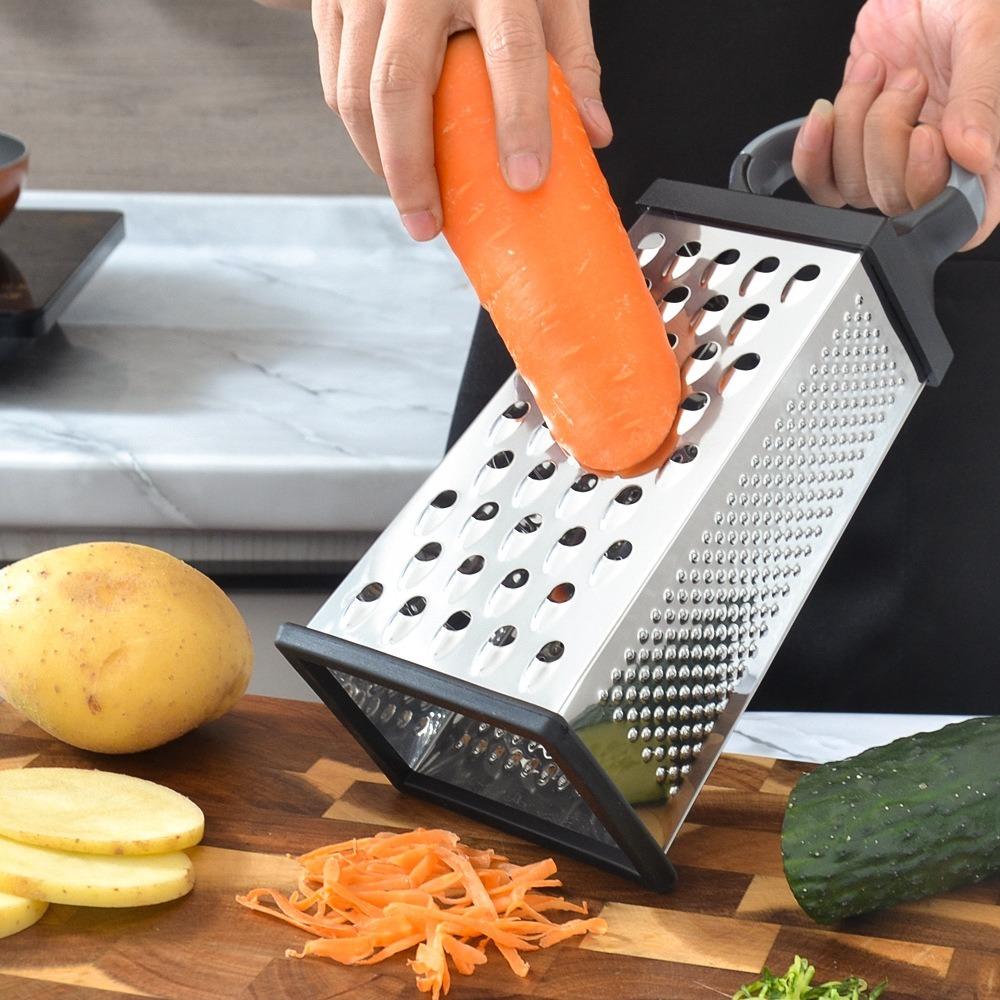 Stainless Steel 4 Sides Vegetable Grater Manual Vegetable Slicer Convenient Cheese Grater  Ginger