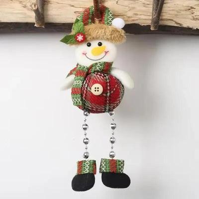 1 Pieza Colgantes Festivos Regalos Decoraciones de Navidad Decoraciones para Ventanas Decoraciones de Habitación Figuras Pequeñas Tela a Cuadros Cuentas Piernas