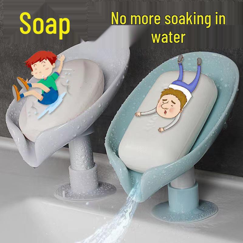 Dual-Layer Punch-Free Draining Soap Holder for Bathroom & Laundry