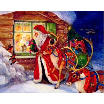 Gör-det-själv 5D Diamantmålning Jultomten Rådjur Häst Bil Diamantbroderi Korsstygn