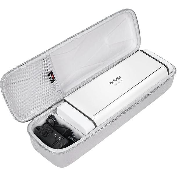FBLFOBELI Hard Travel Carrying Case for Brother ADS-1250W / ADS-1700W / ADS-1800W / ADS-1200 / ADS-1300 Wireless Compact Desktop Scanner, Protective серый