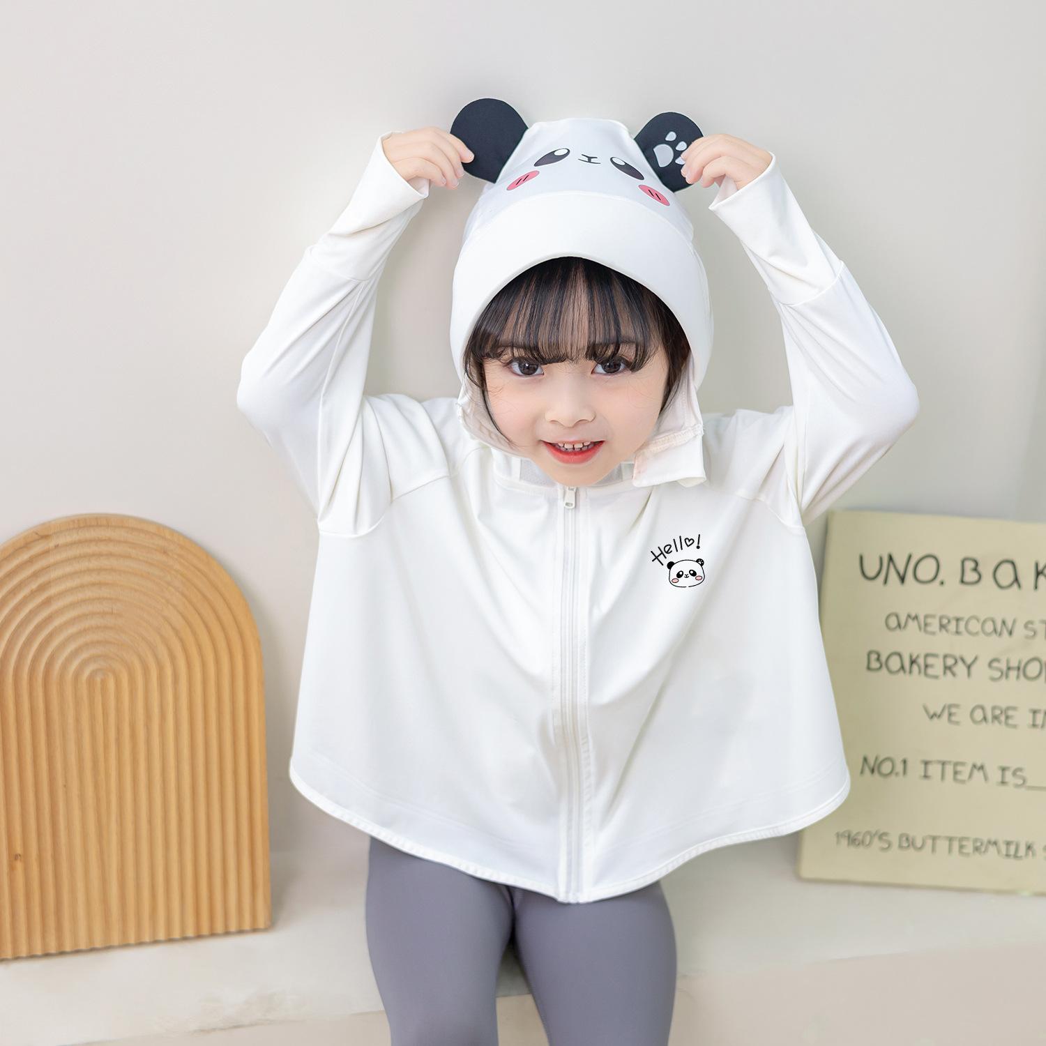 

Kids Cute Cartoon Sun Protection Hoodie UPF50+ Lightweight Breathable UV Protection Summer Loose Fit Jacket for Boys and Girls 5XL150cm білий