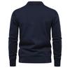2023 New Autumn Cotton Polo Neck Sweaters for Men High Quality Pullover Knitted Sweater Men England Style Casual Social Pull Men