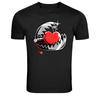 Broken Heart Devil Cartoon Graphic T-Shirt