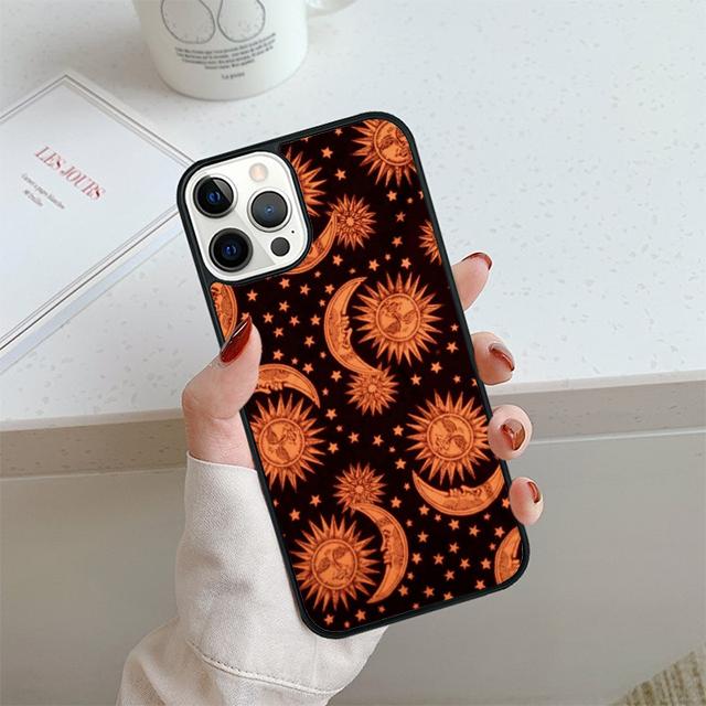 Sonne und Mond Gesicht Handyhülle Für iPhone 17 Air 13 12 14 15 16 Hülle Für Apple 14 15 16 Pro Max Plus Coque